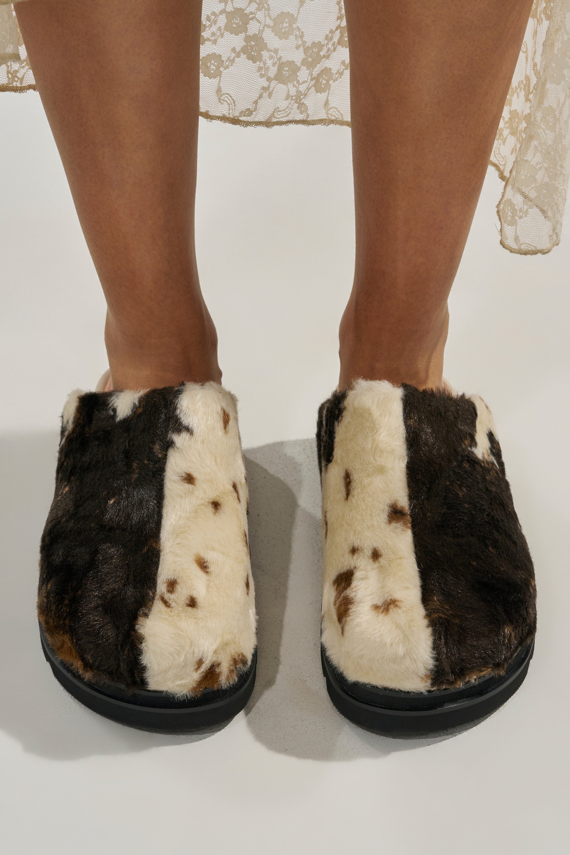 AZALEA WANG GOVINDA MULTI SLIP ON COW PRINT CLOG