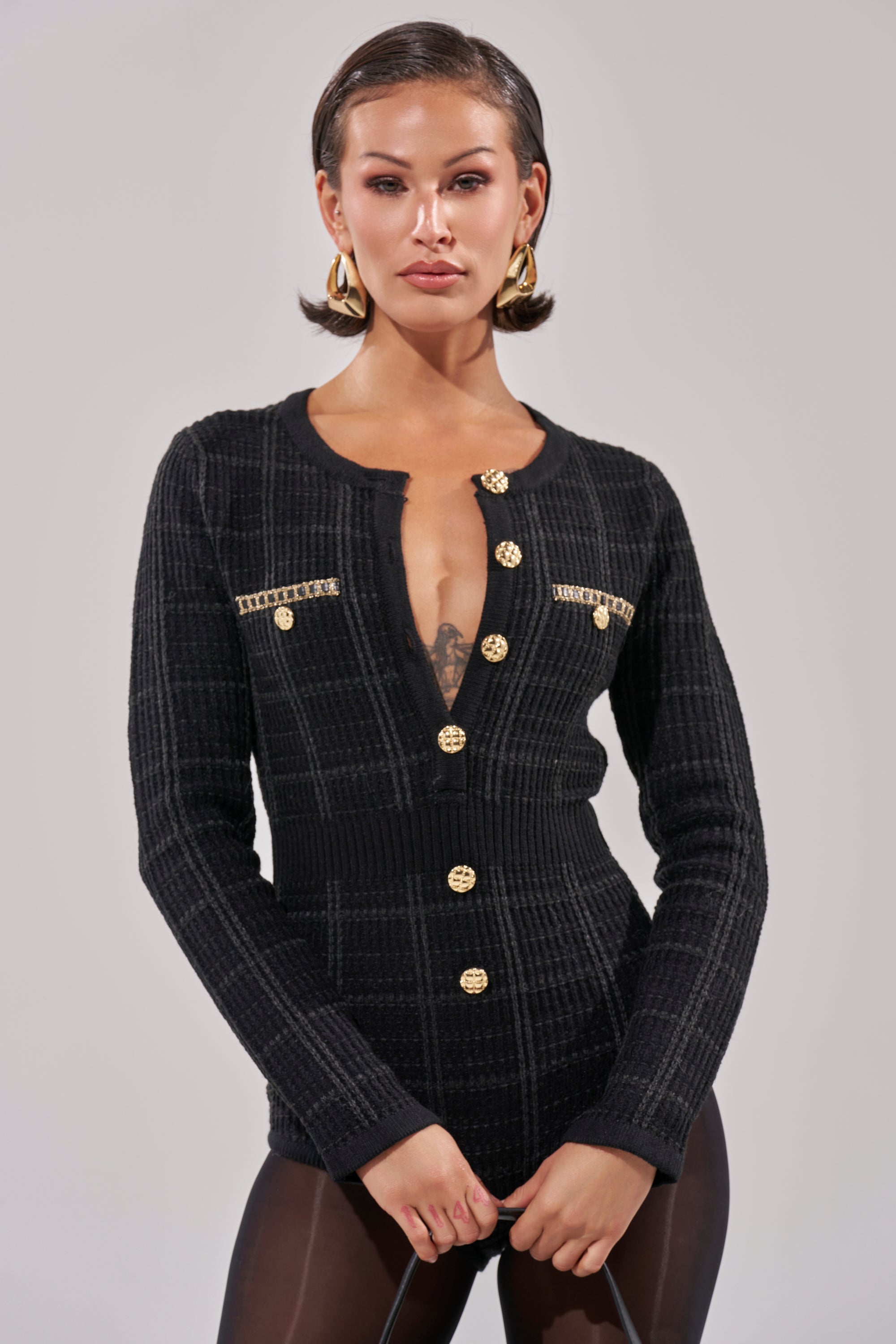 HOLIDAY TIME PLAID ROMPER