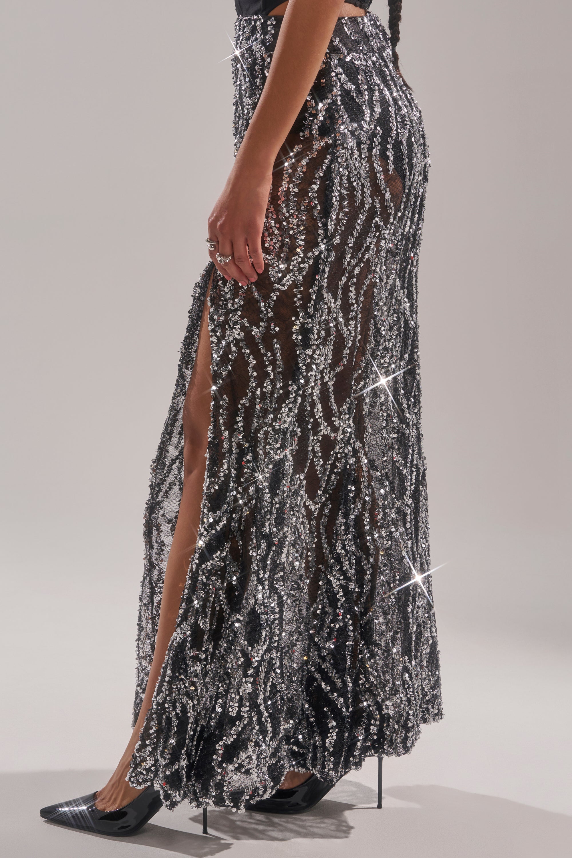 BEAUTIFUL SEQUIN MAXI SKIRT