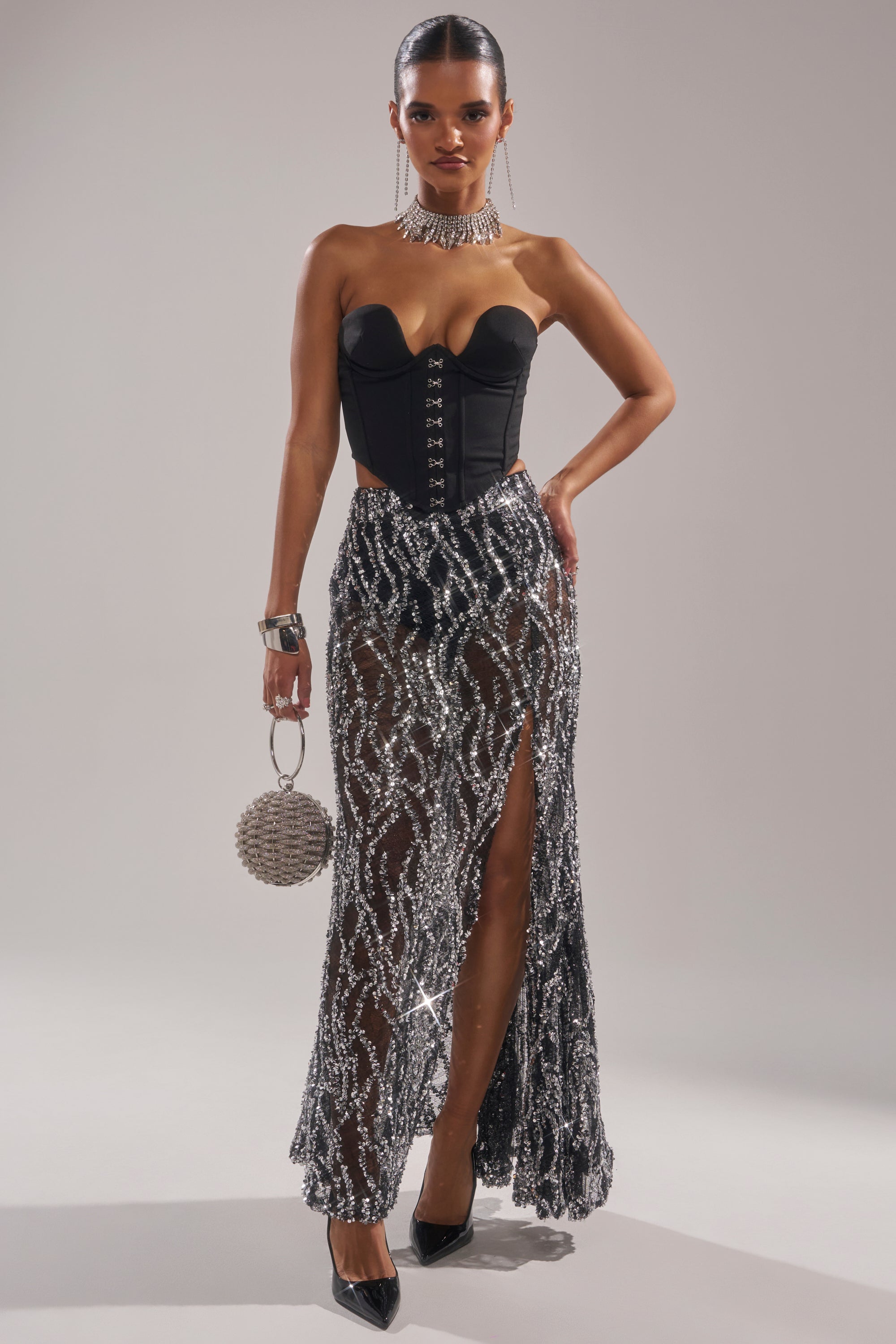 BEAUTIFUL SEQUIN MAXI SKIRT