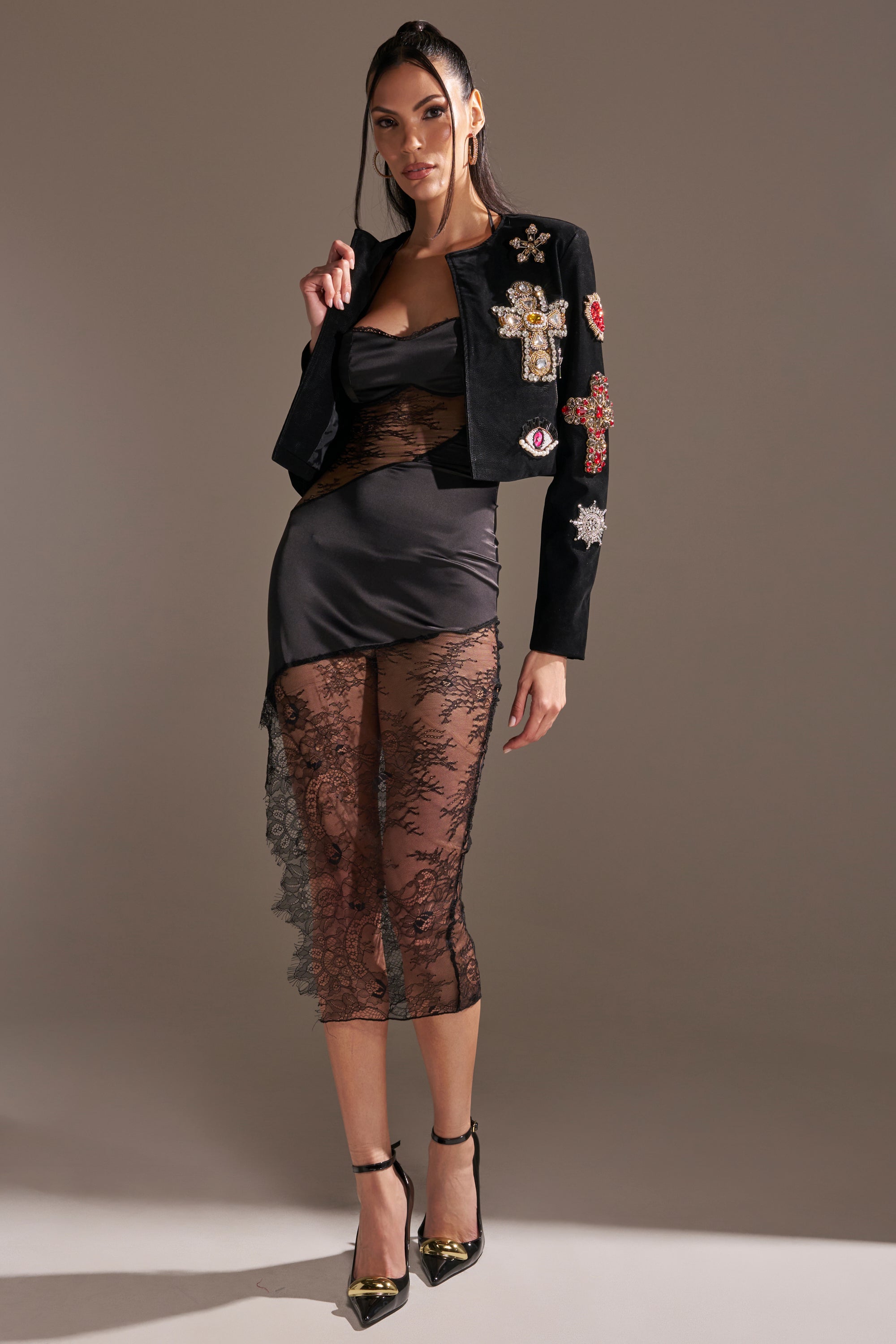 COUNT YOUR BLESSINGS EMBELLISHED BLAZER
