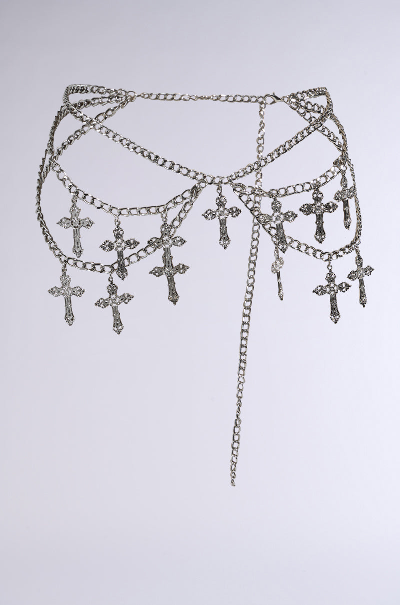CROSS MY HEART CHAIN BELT