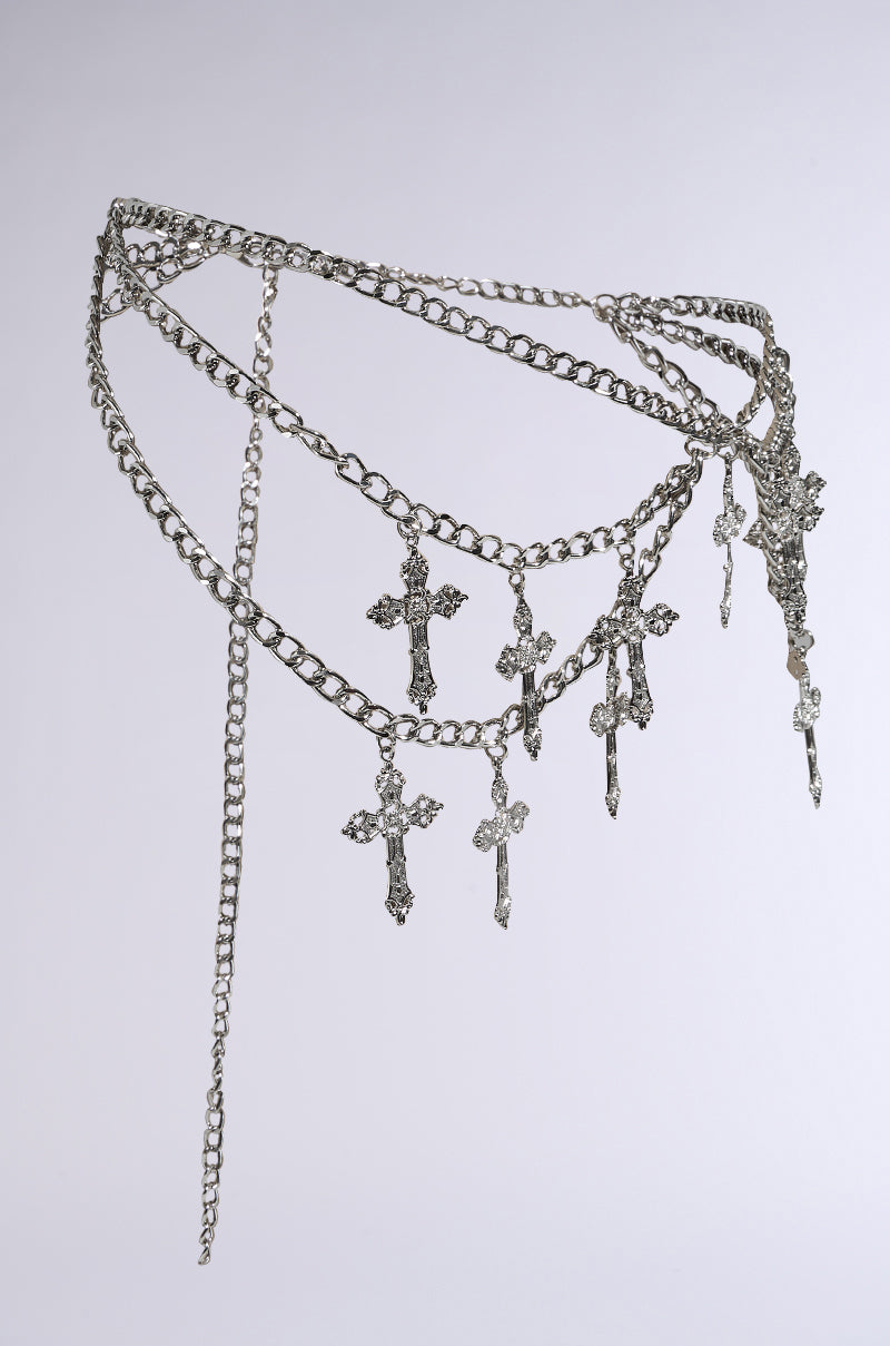 CROSS MY HEART CHAIN BELT