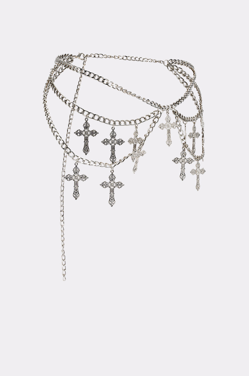 CROSS MY HEART CHAIN BELT