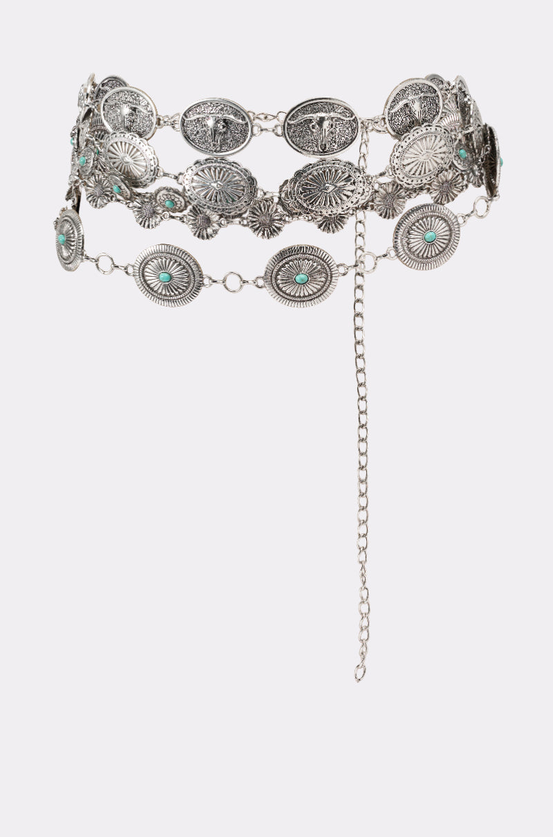 WILD WEST LAYERED CHAIN BELT