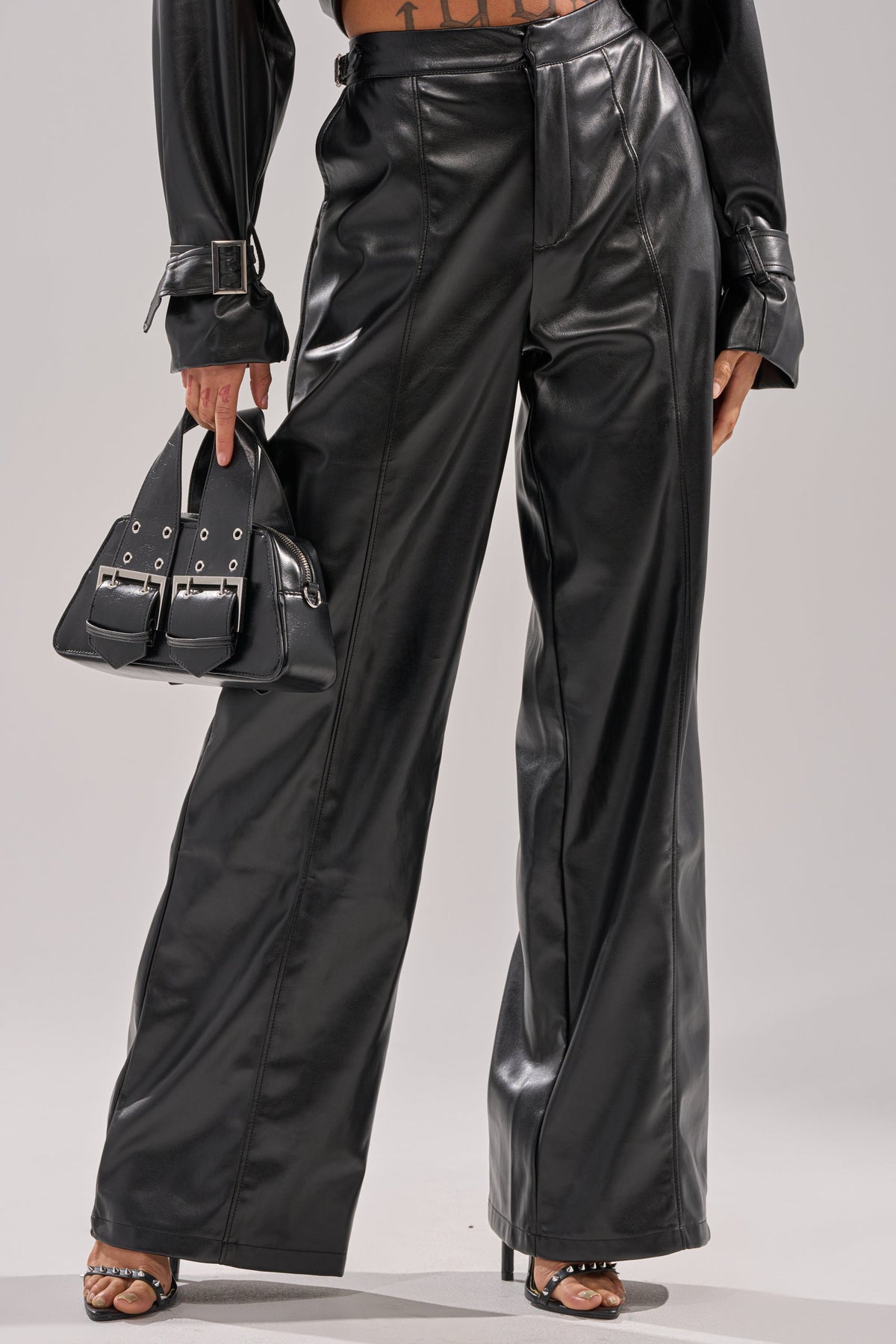 MONTE CARLO WIDE LEG PANT IN BLACK
