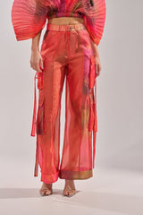 STAINED RED LIGHTWEIGHT CARGO PANT
