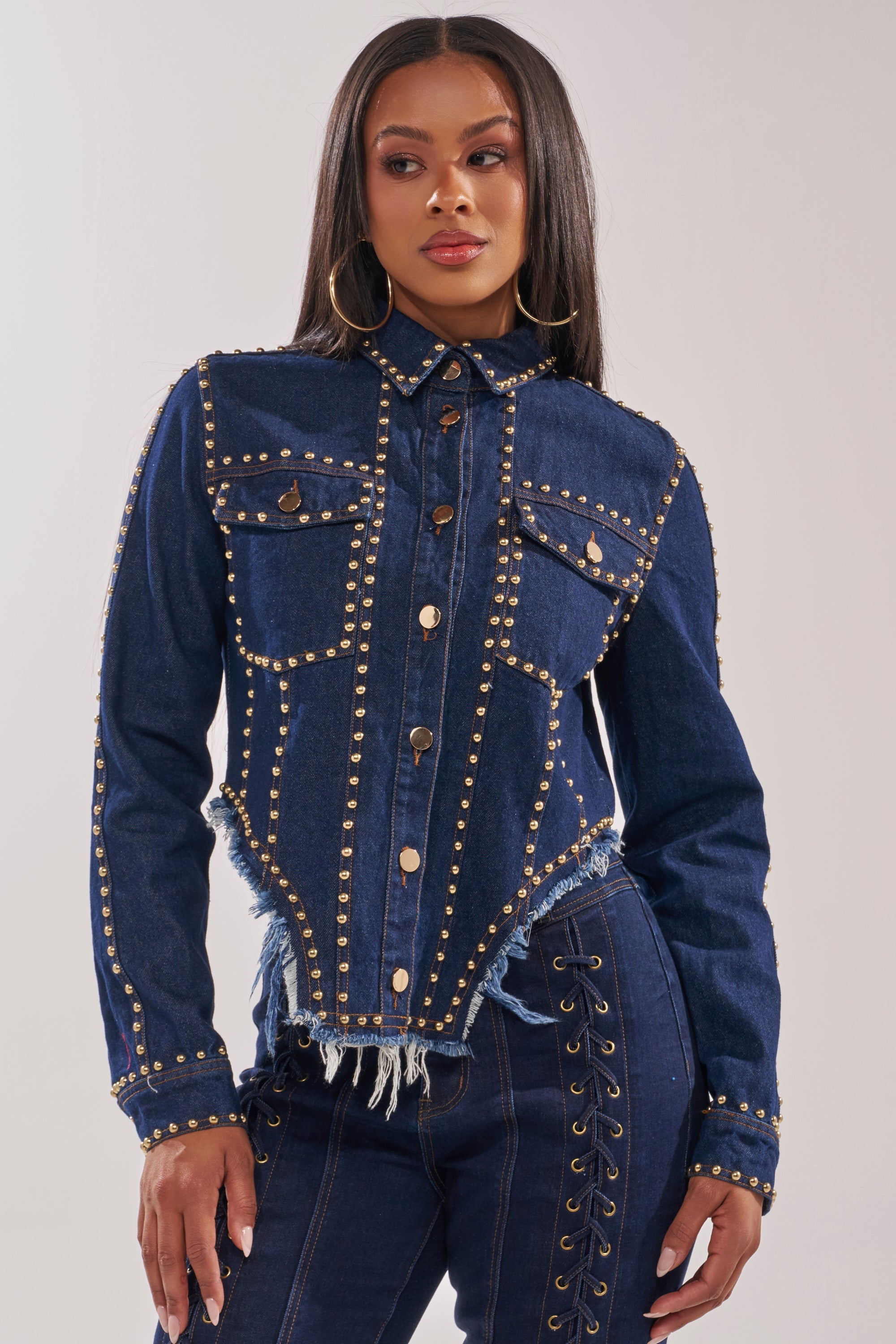 HOTLANTA STUDDED DENIM JACKET