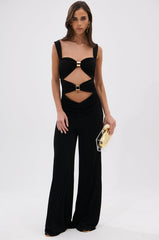 FOR EVERY OCCASION SLINKY JUMPSUIT IN BLACK