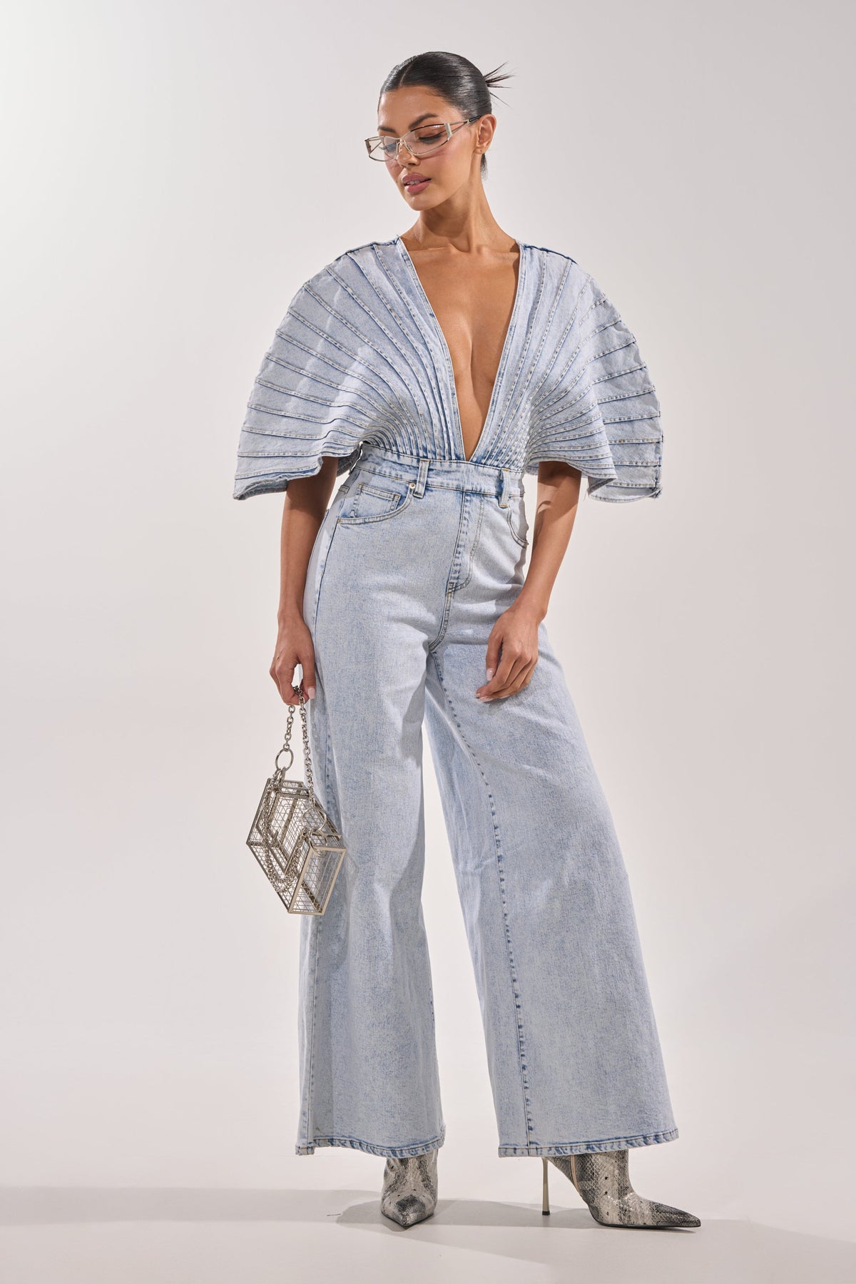 BORN TO STAND OUT DENIM JUMPSUIT