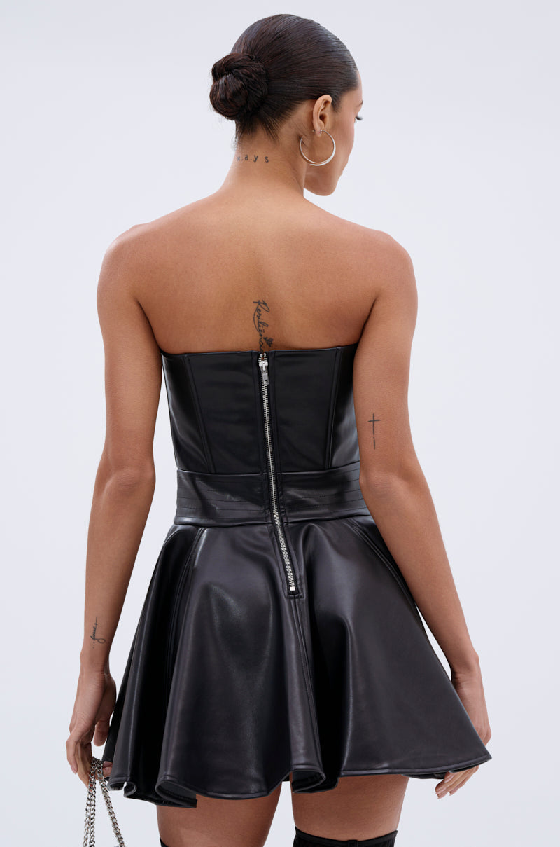 VAL PU MINI DRESS