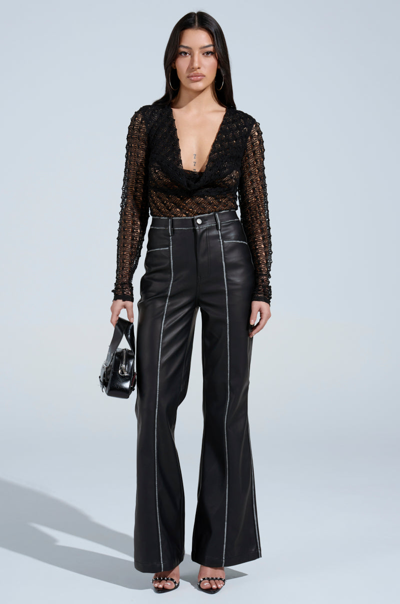 FLY GIRL FAUX LEATHER PANT