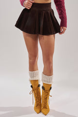 CALL ME VELVET MINI SKIRT