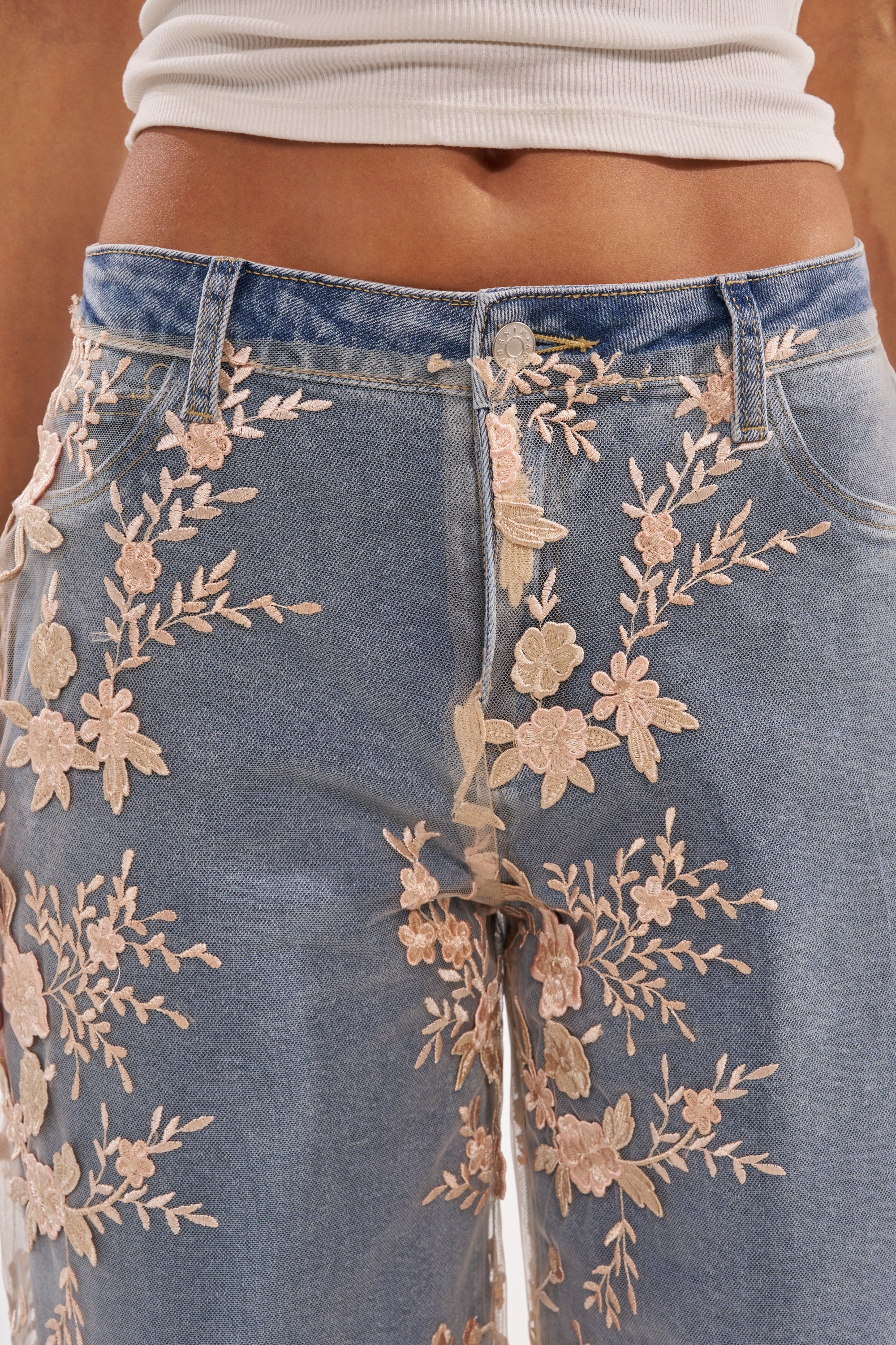 FLY AWAY WITH ME FLORAL DENIM