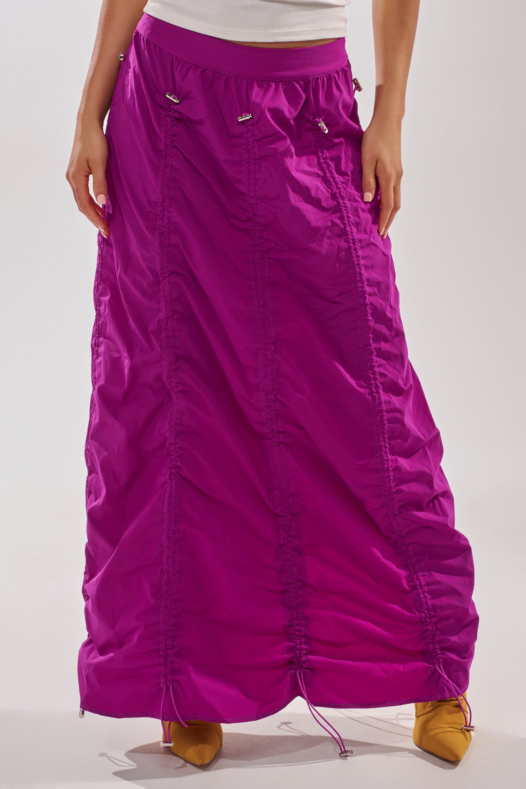 BELLA PARACHUTE MAXI SKIRT IN FUCHSIA
