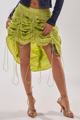 BELLA PARACHUTE MAXI SKIRT IN YELLOW