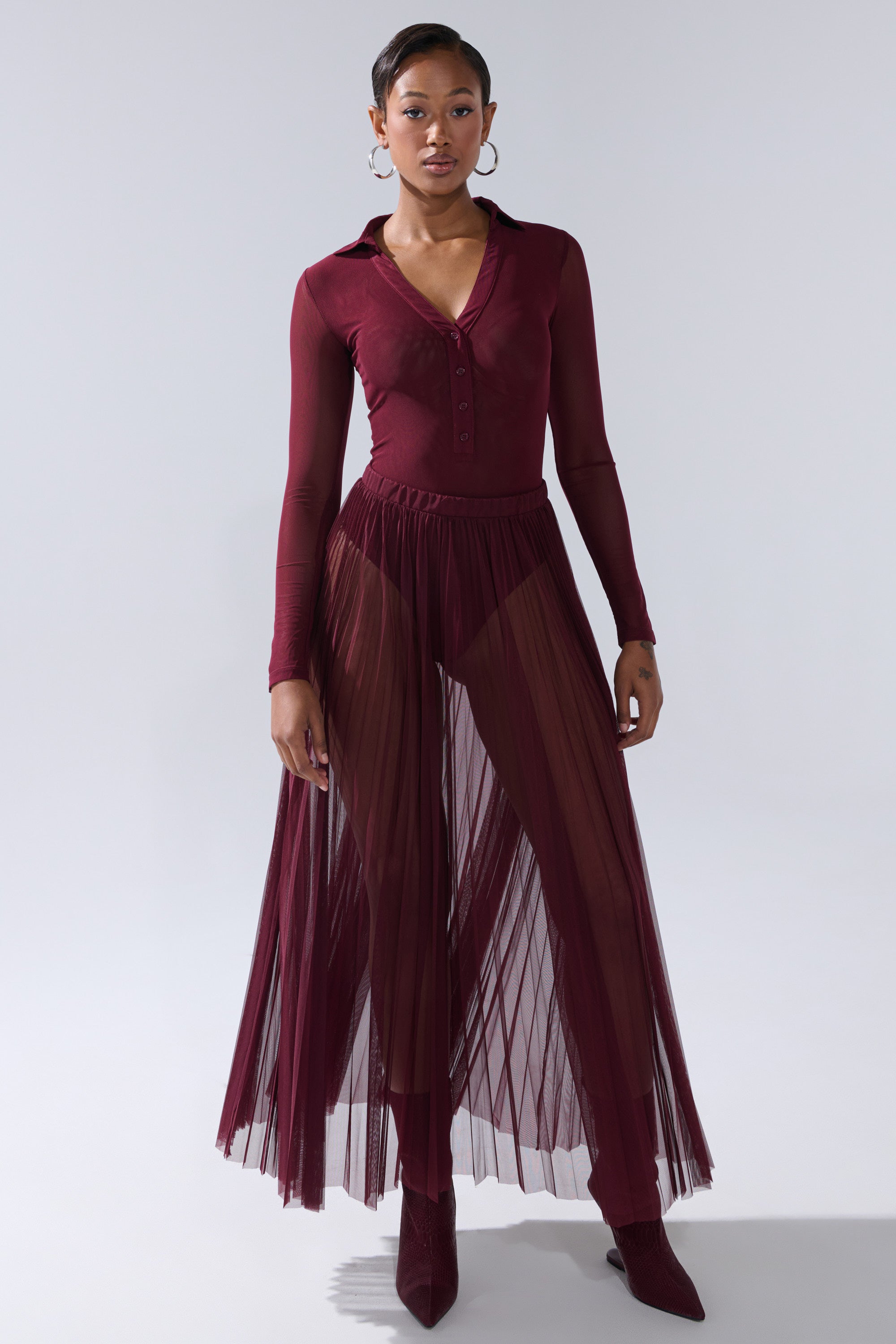 ON FIRE MESH BODYSUIT