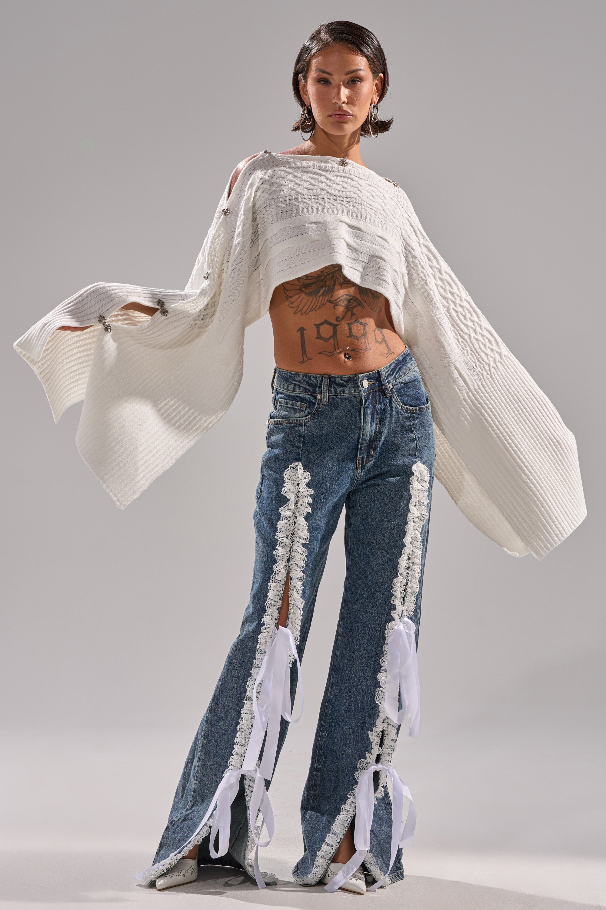 TIE ME UP RELAXED DENIM