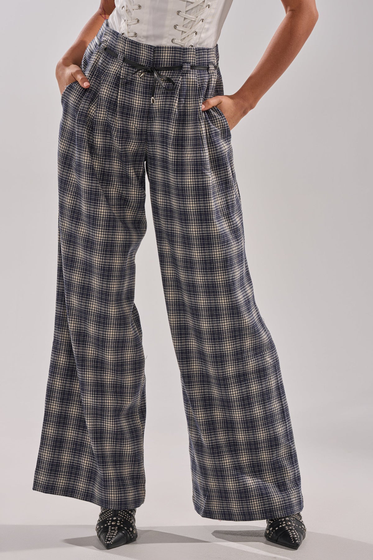 JANE PLAID TROUSER
