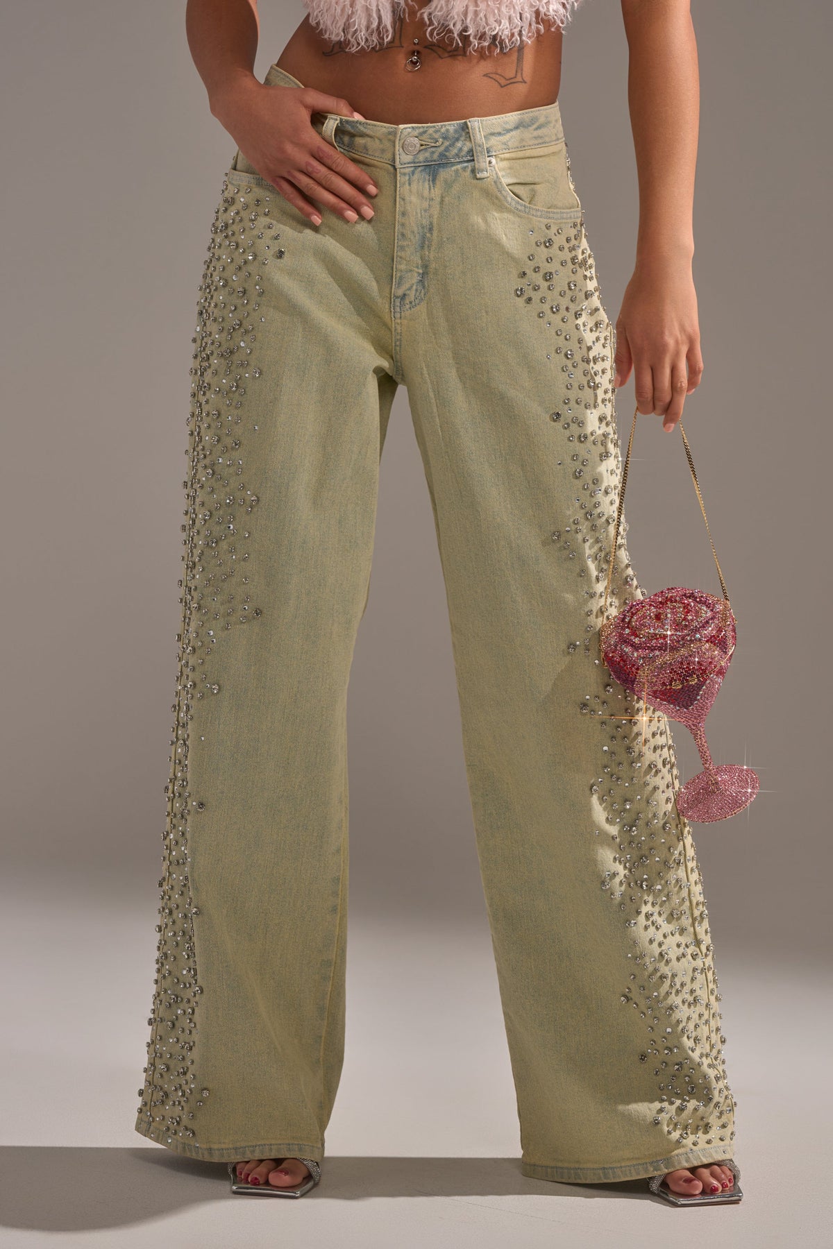 FEELING EXTREME RHINESTONE DENIM