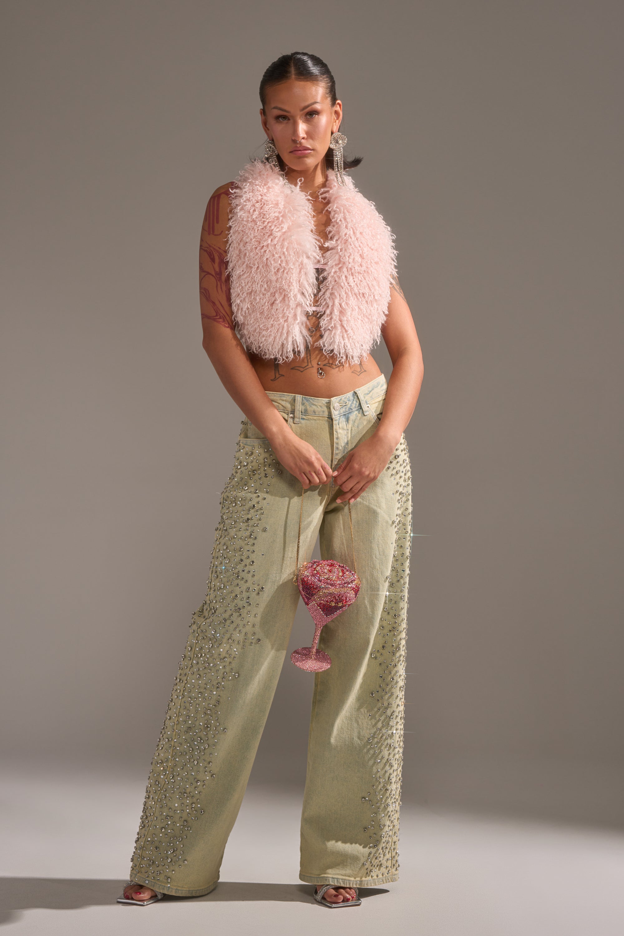 FEELING EXTREME RHINESTONE DENIM