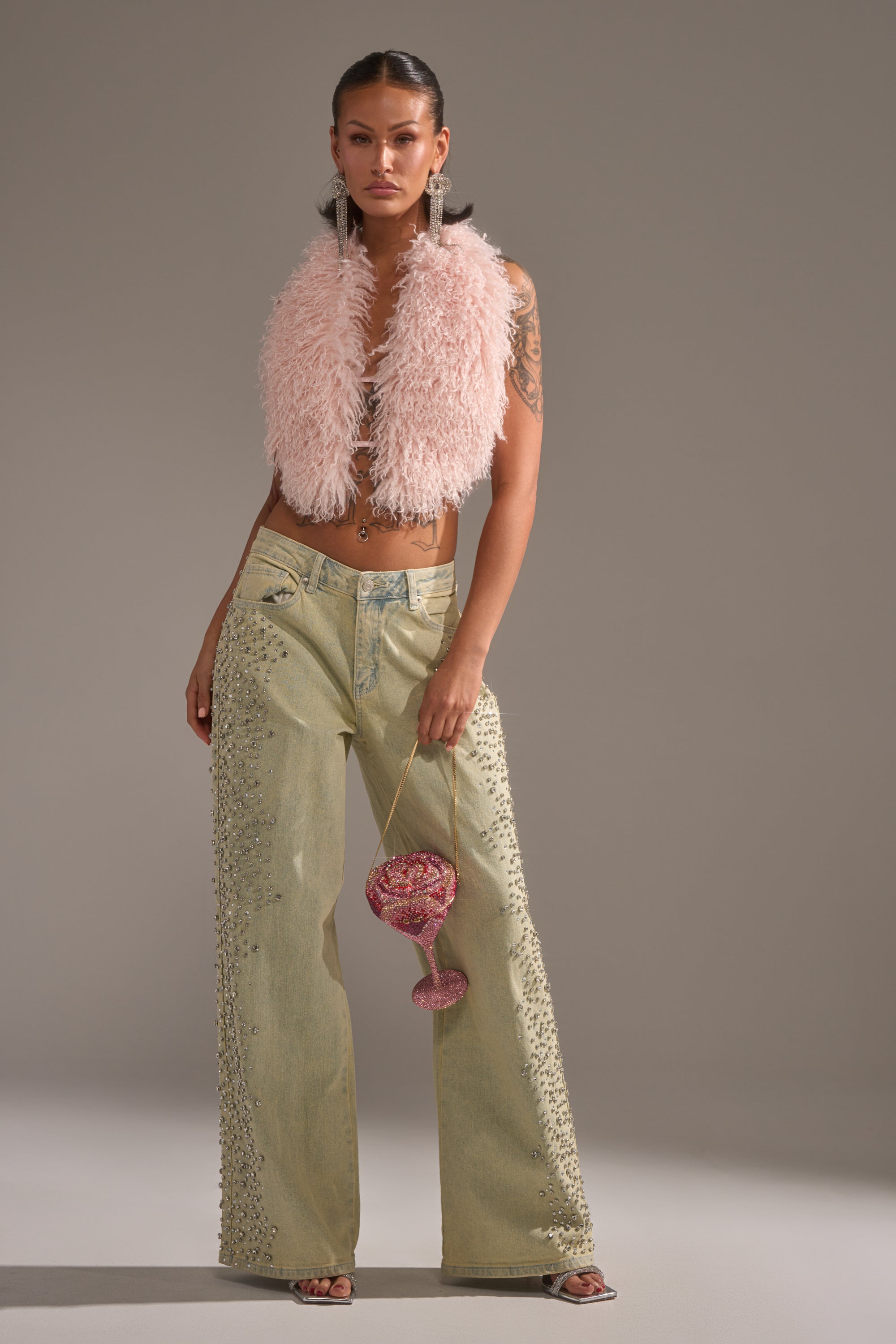 FEELING EXTREME RHINESTONE DENIM