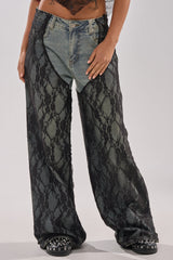 SEXY LACE CHAP DENIM