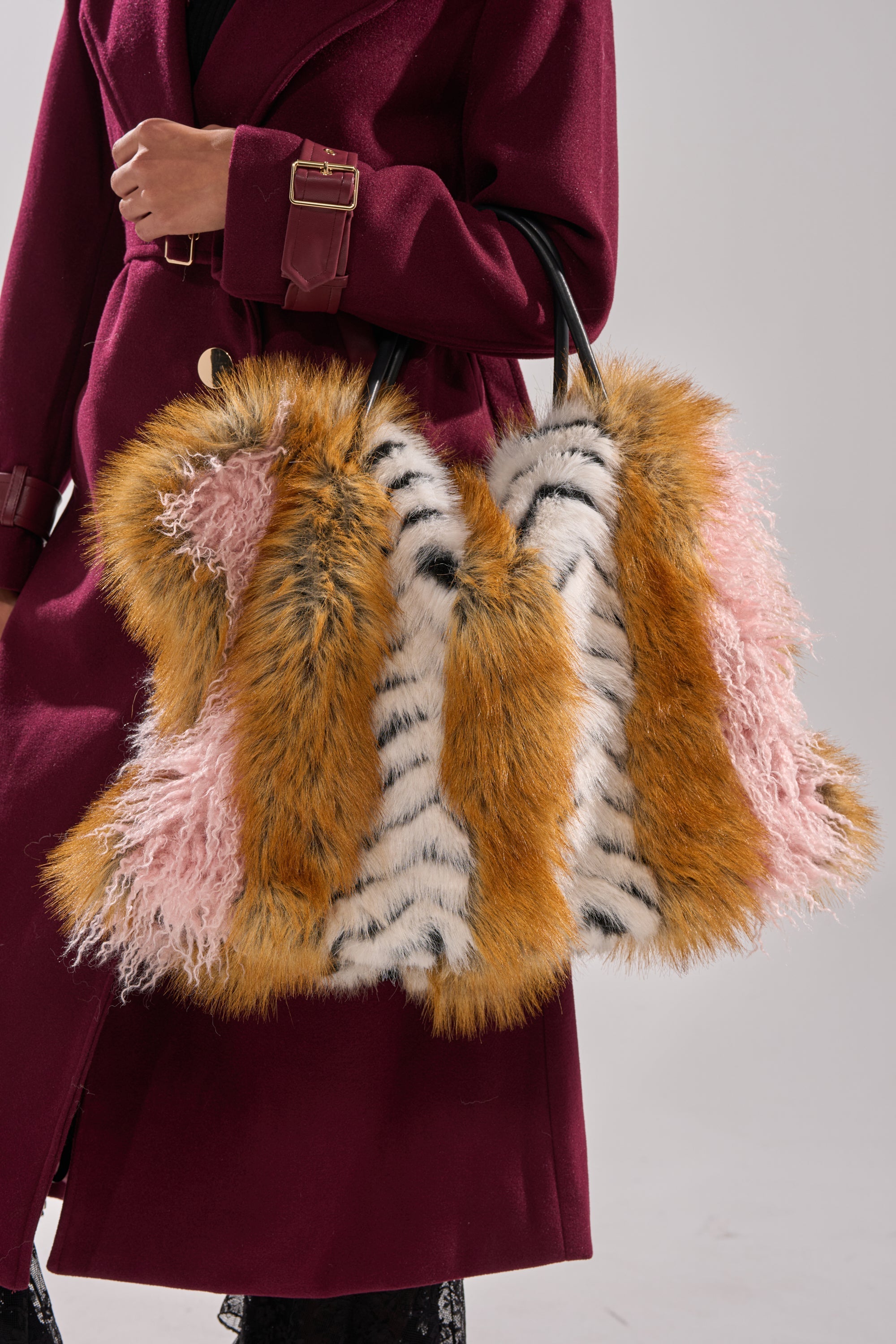 WILD ONE FAUX FUR TOTE