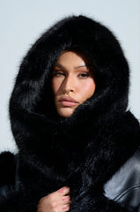 IM THE ONE FAUX FUR HOOD