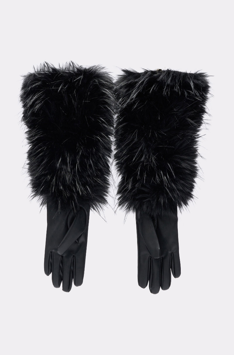 STAY EXPENSIVE FAUX FUR GLOVES