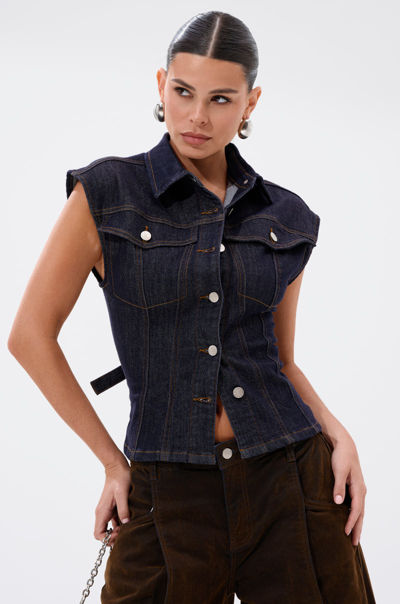 LILY DENIM BUTTON DOWN