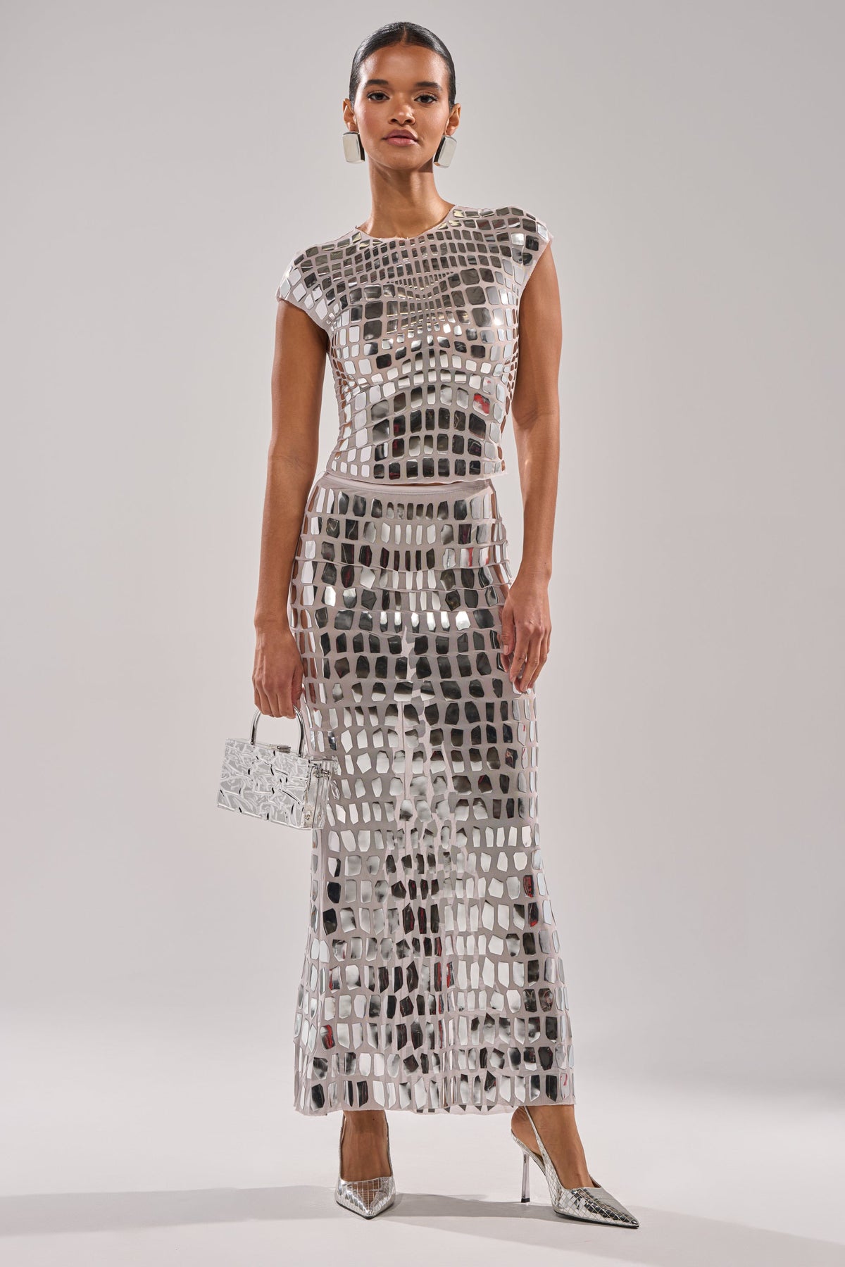 CHAMPAGNE POPPIN MAXI SKIRT