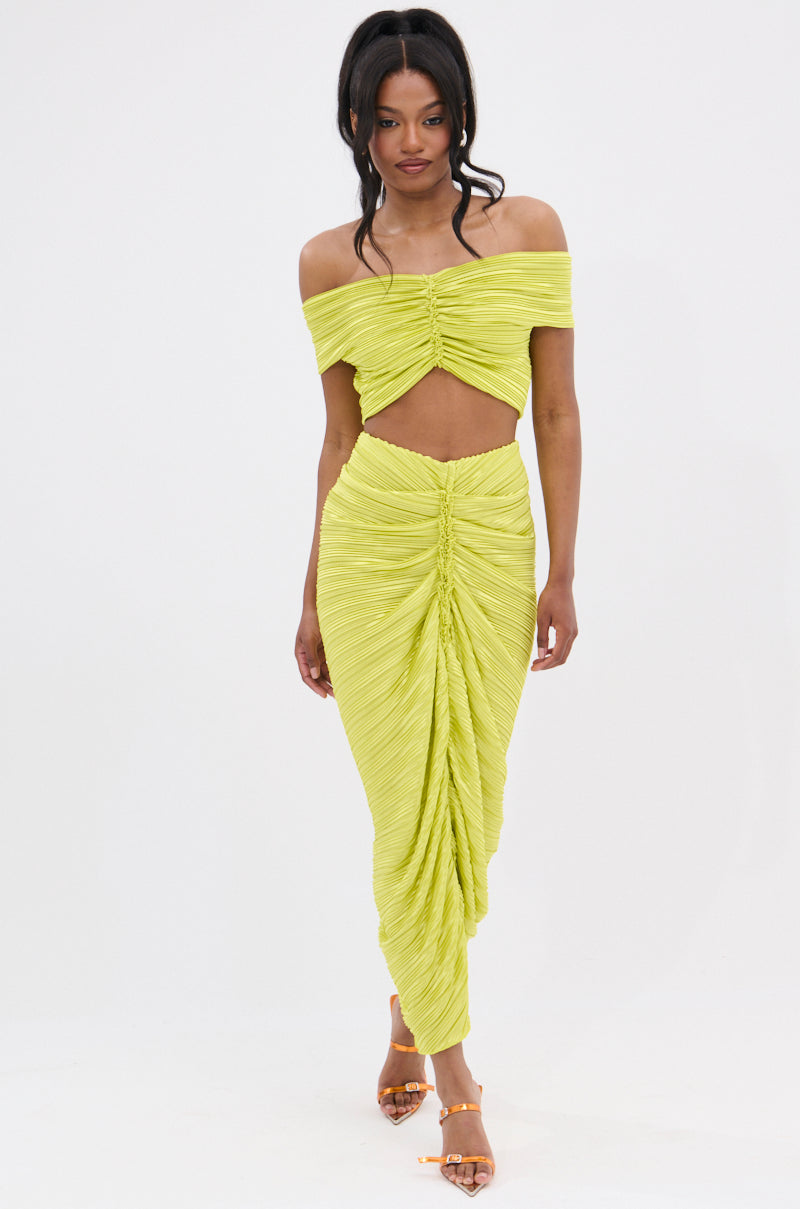 SWEET AS CAN BE GREEN MAXI SKIRT