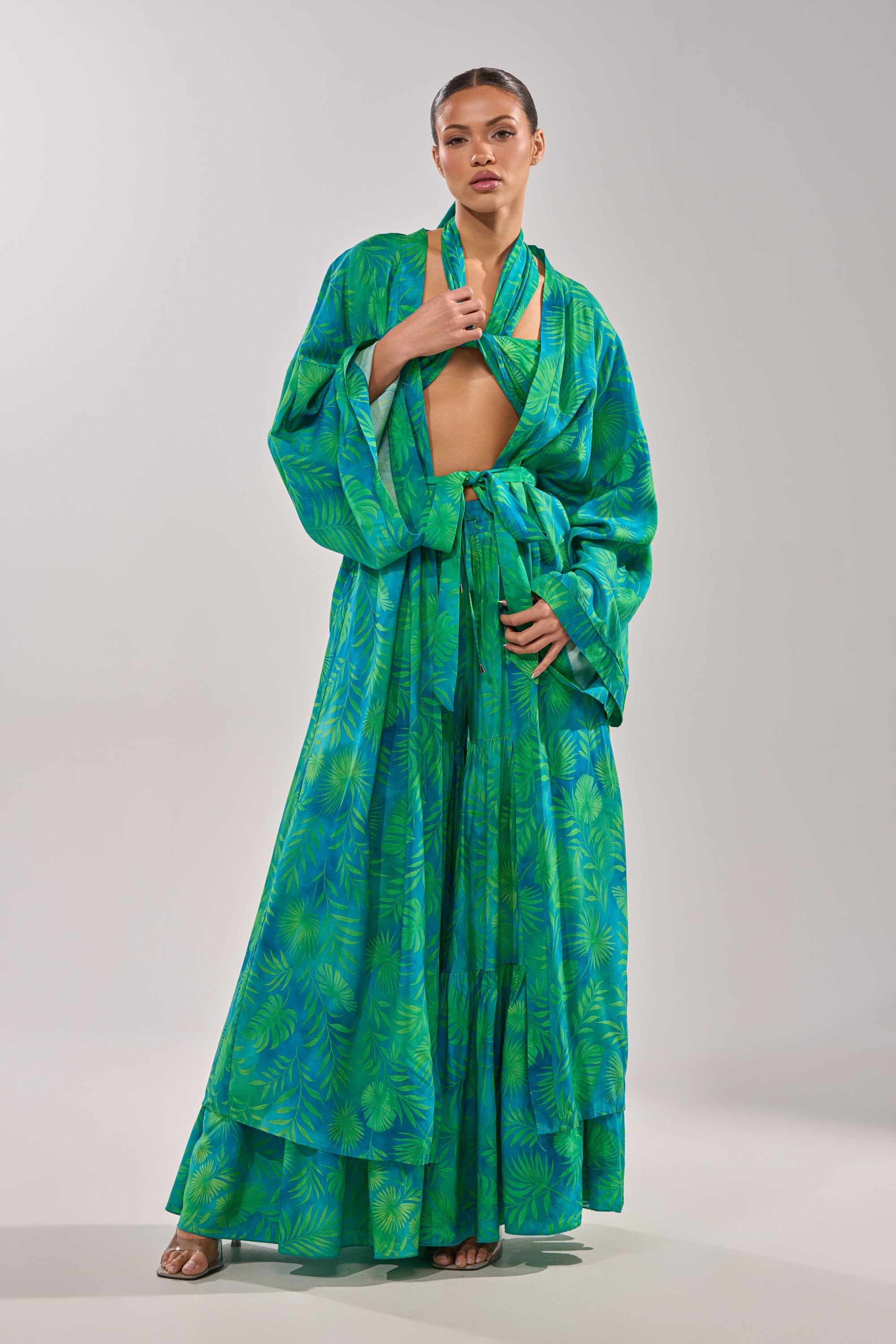 INTO THE GARDEN DUSTER IN GREEN