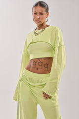 TRY ME BABY CROP SWEATSHIRT