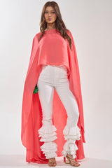 SO CHIC CAPE BLOUSE