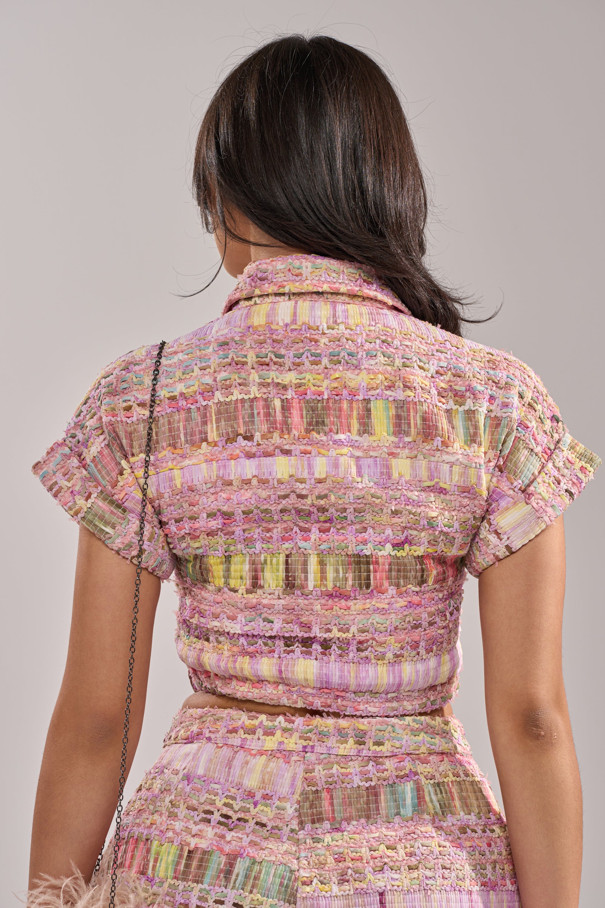 VERONICA TWEED PLAID BLOUSE