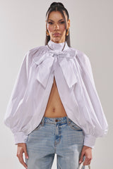 BLACK TIE AFFAIR BLOUSE IN WHITE