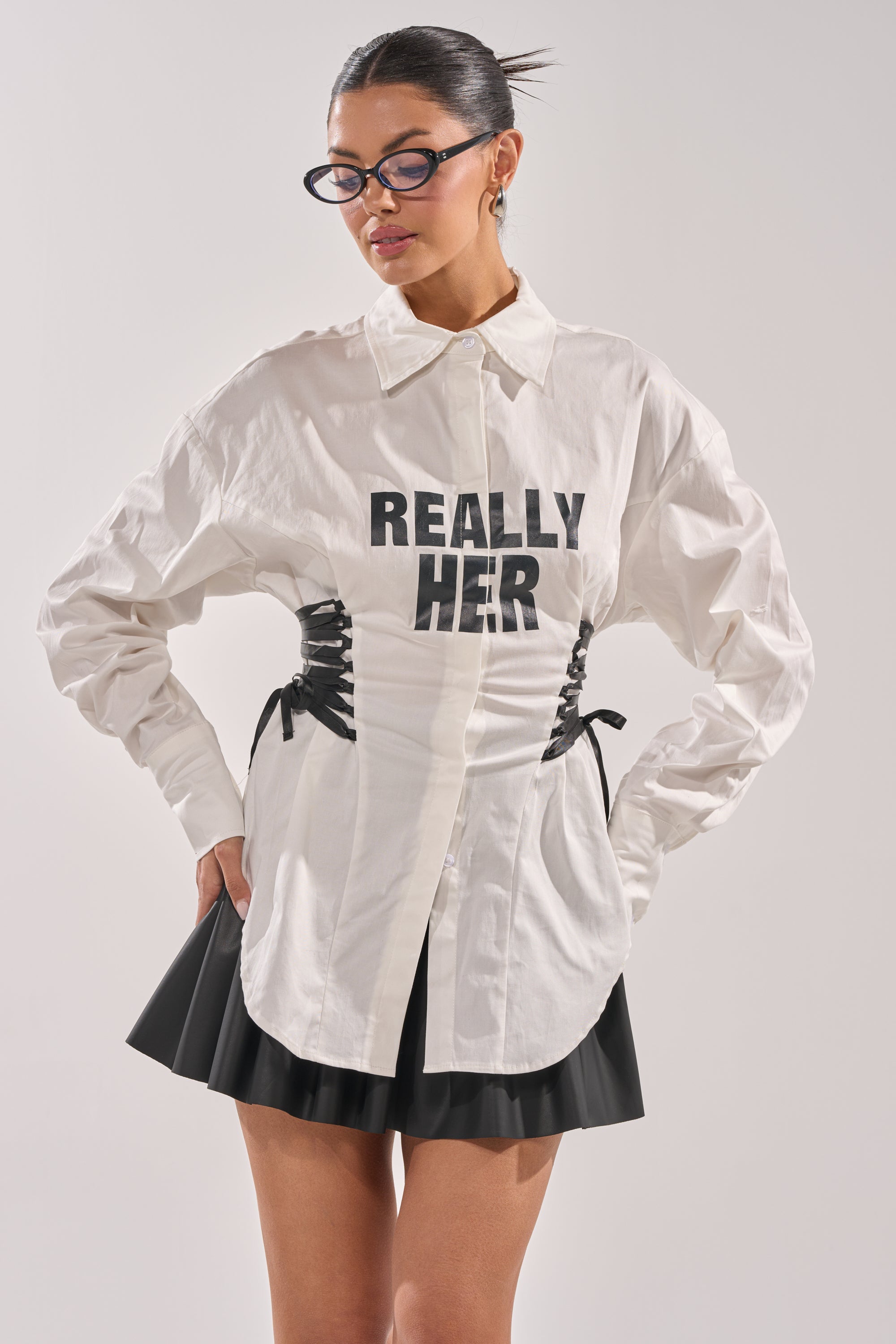 REALLY HER POPLIN BLOUSE