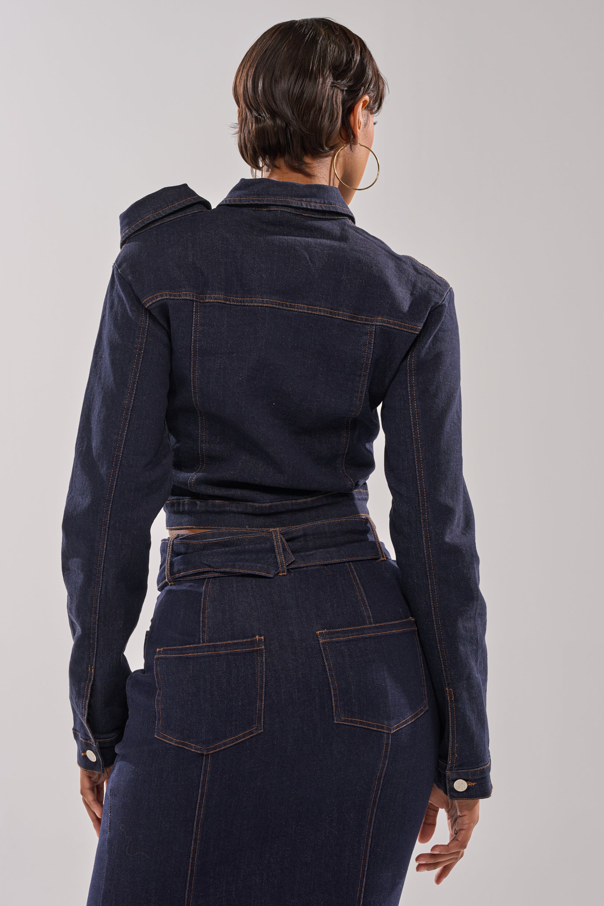 YOU GOT ME SPINNING DENIM BUTTON DOWN