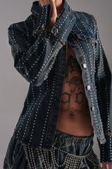 VANJA STUDDED DENIM BUTTON DOWN