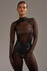 SPIDER GIRL MESH BODYSUIT