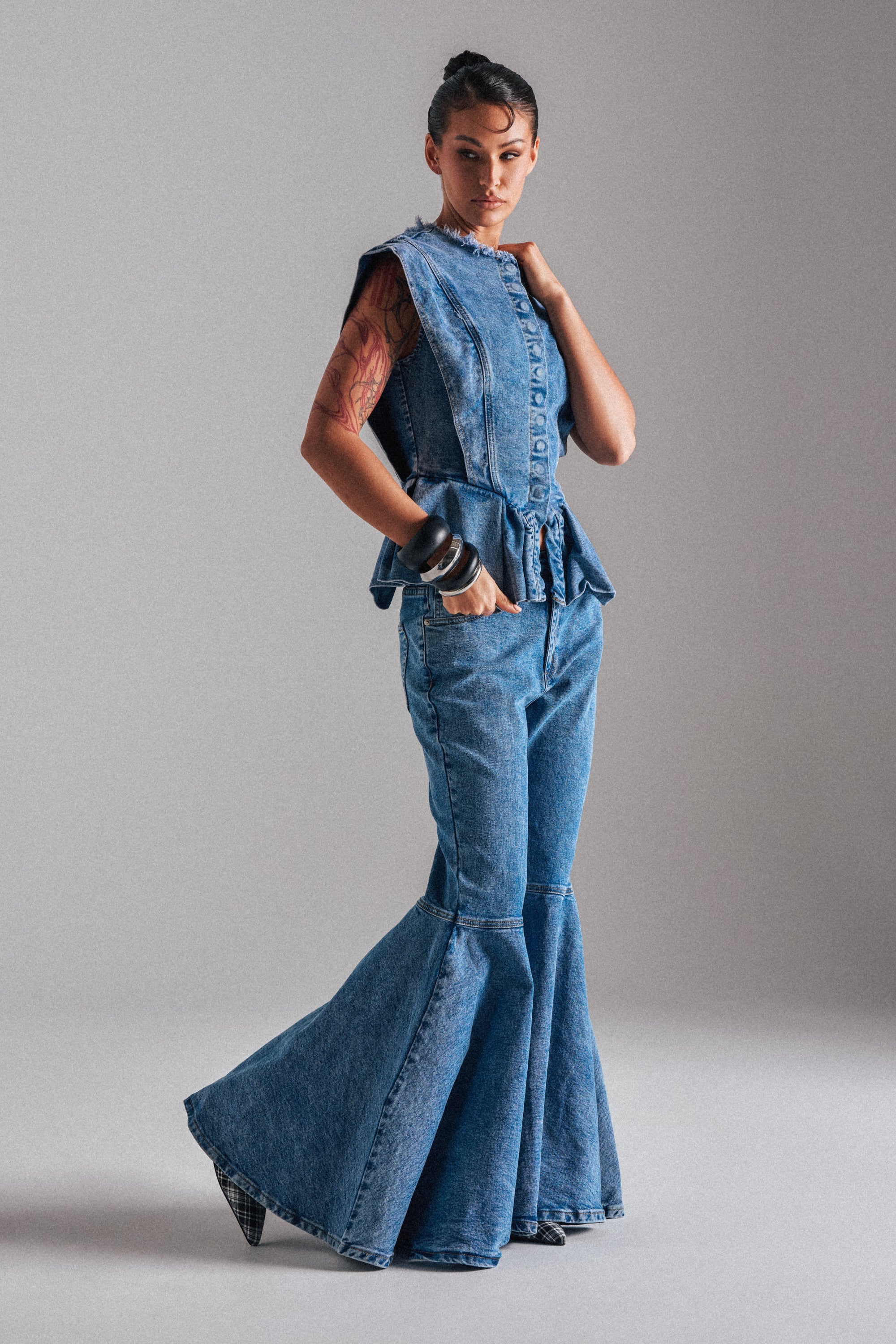DONT PLAY WITH MY HEART BELL BOTTOM DENIM