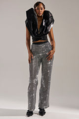 LET IT GO RHINESTONE WIDE LEG PANT