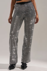 LET IT GO RHINESTONE WIDE LEG PANT