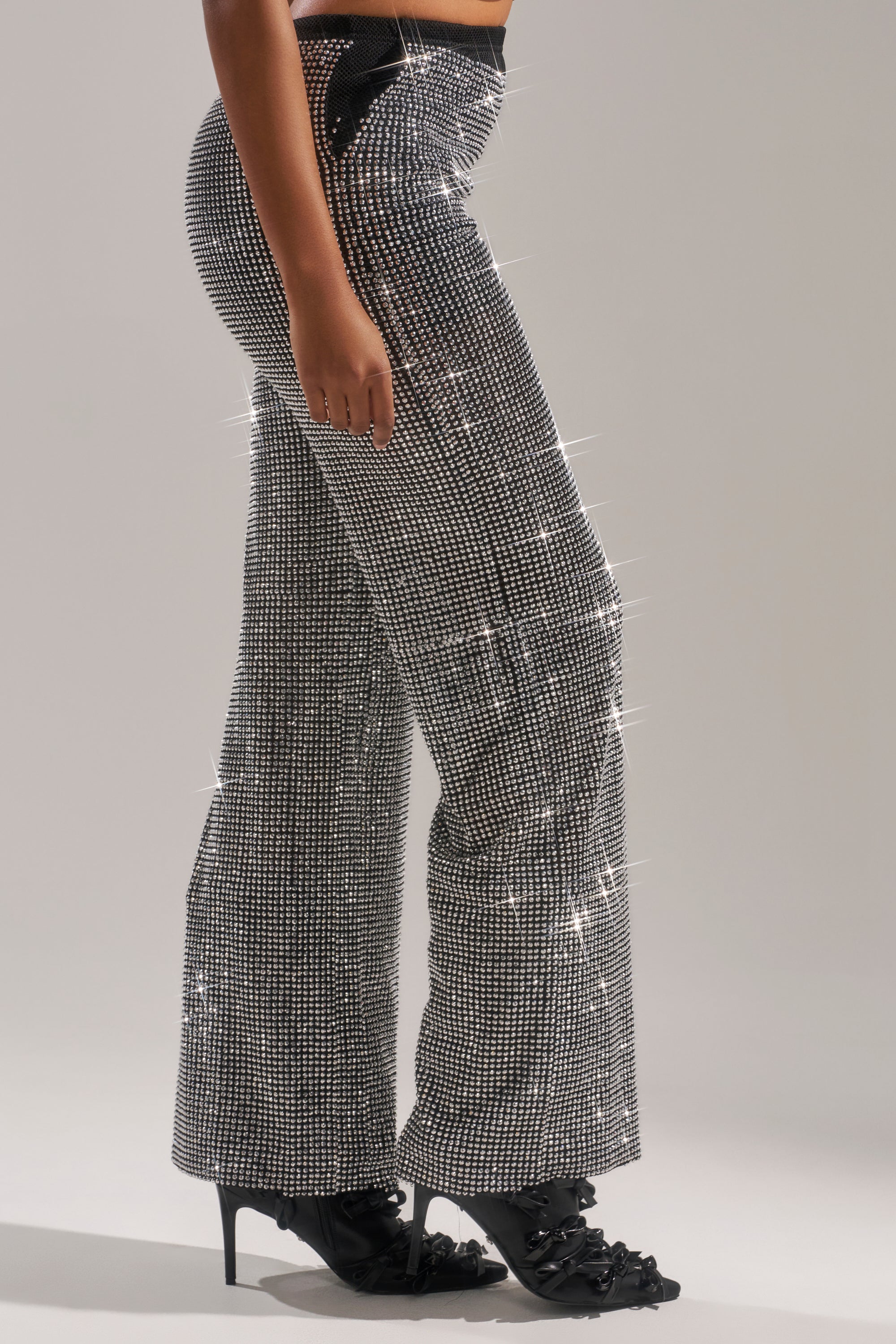 LET IT GO RHINESTONE WIDE LEG PANT