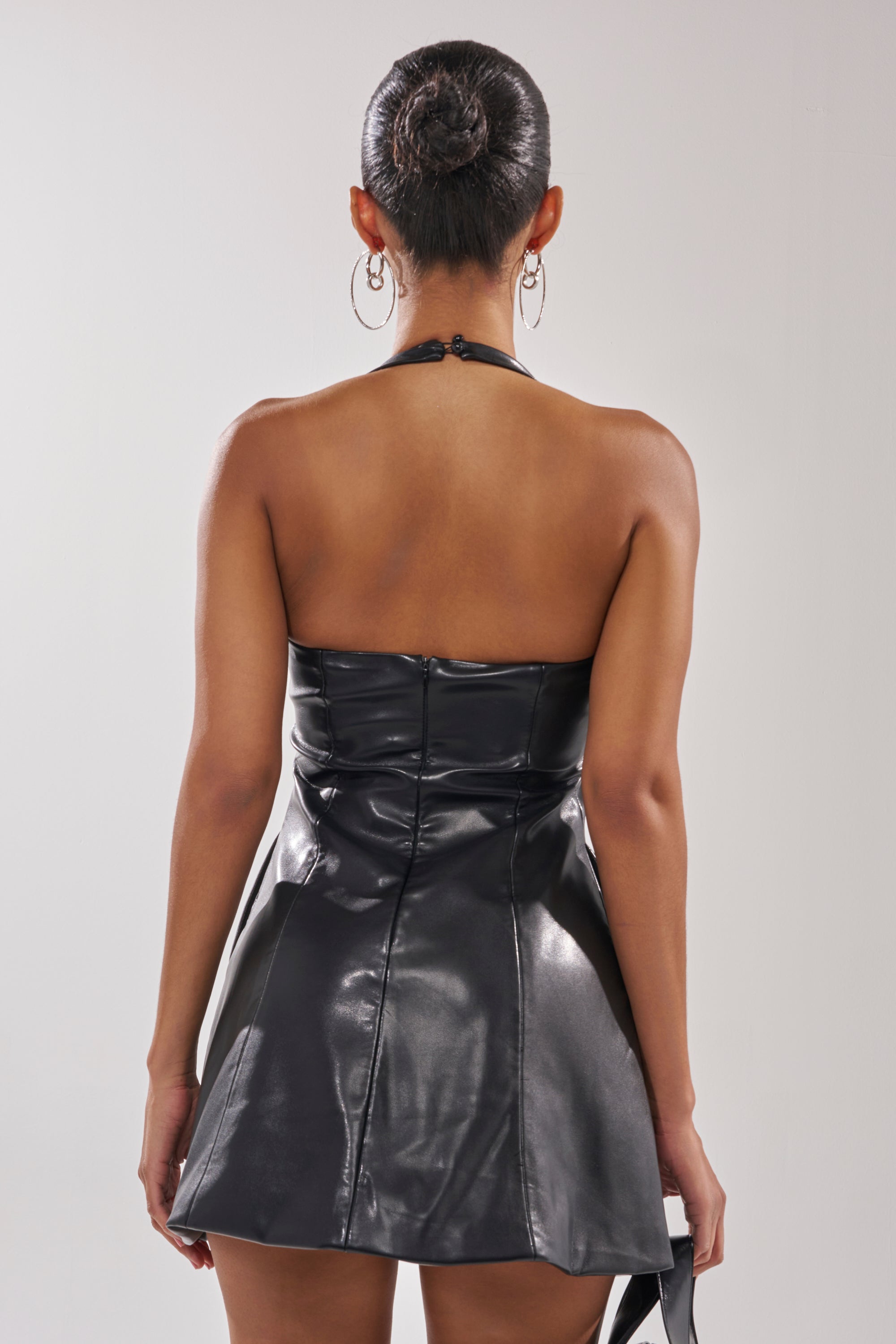 ESSENTIAL HALTER NECK MINI DRESS