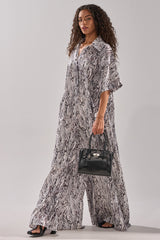 SHE'S RICH OVERSIZED SATIN JUMPSUIT IN SNAKE PRINT