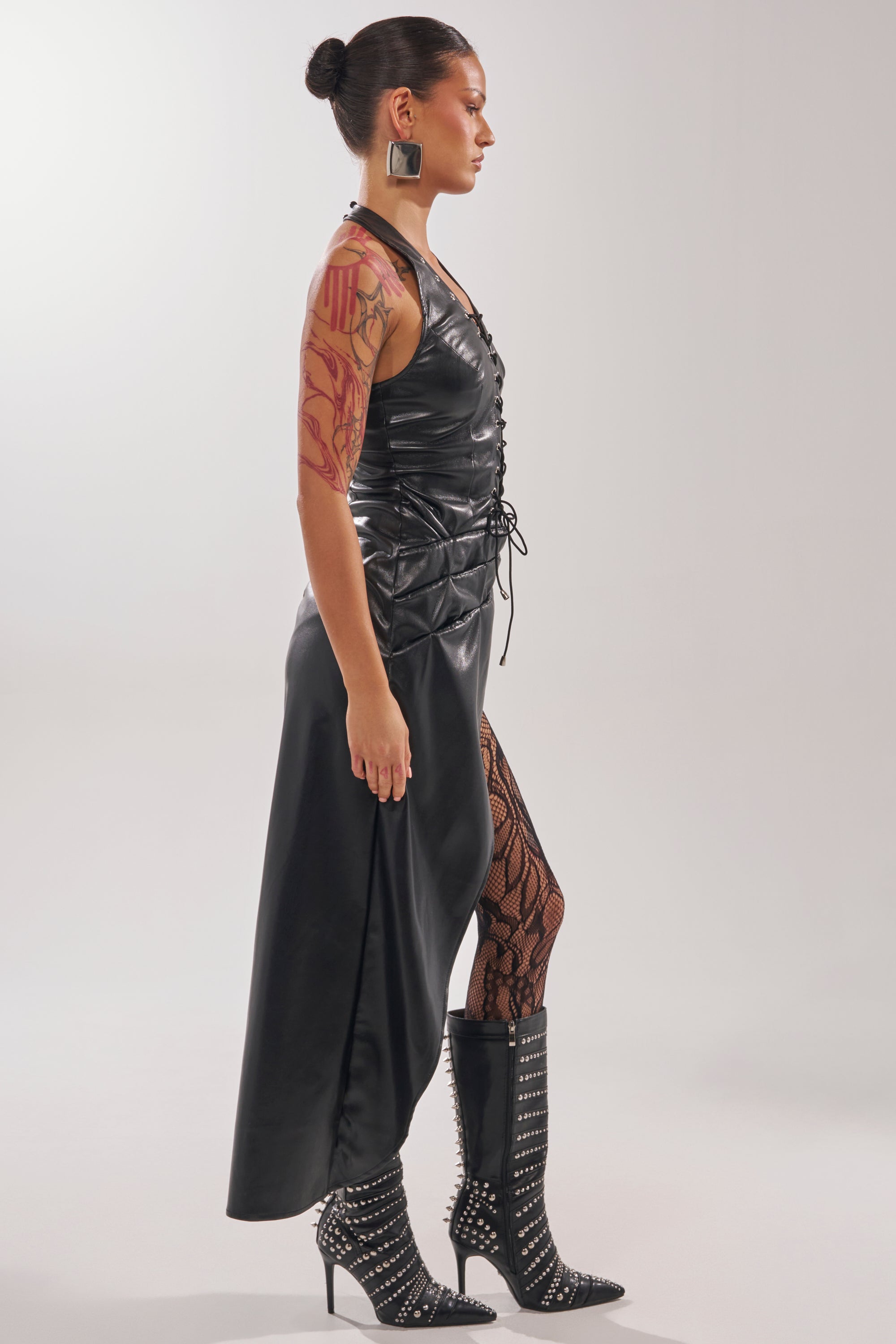 TALIA LACE UP DRAPE TOP