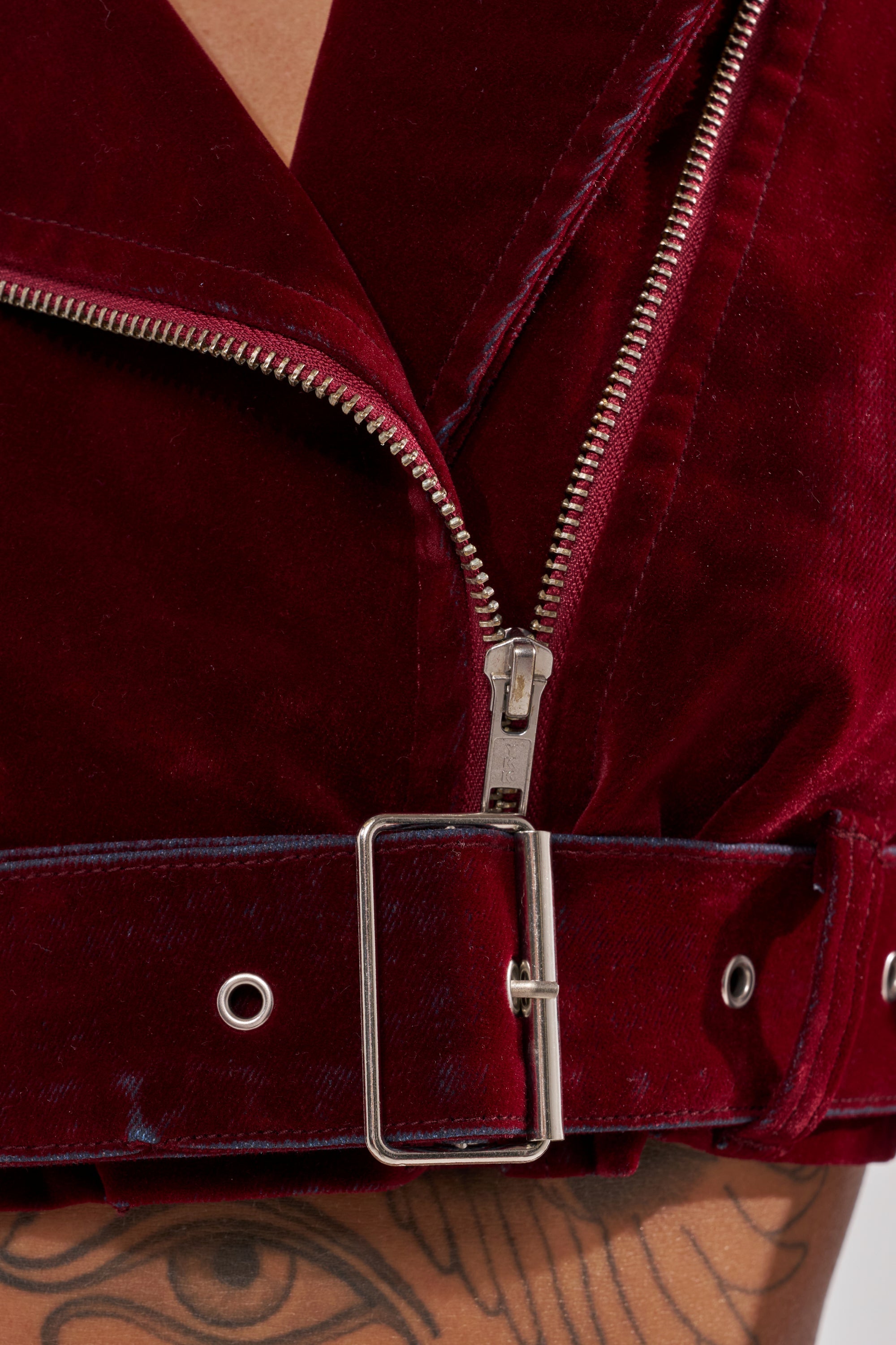 LULU VELVET DENIM MOTO